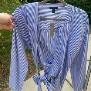 Jcrew stripe wrap top